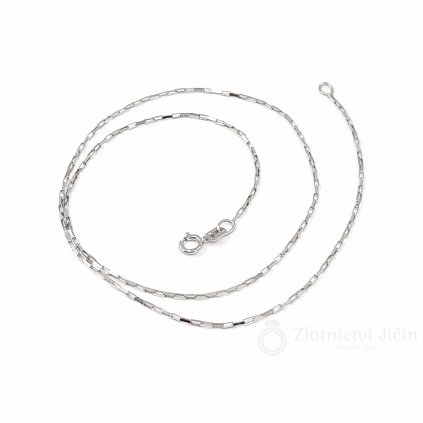 Zlatý řetízek zvláštní ANKR bílé zlato 1 mm