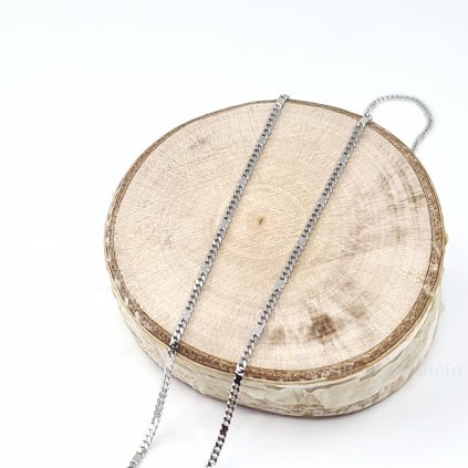 Zlatý řetízek PANCR zdobený  bílé zlato 1,10 mm 55 cm