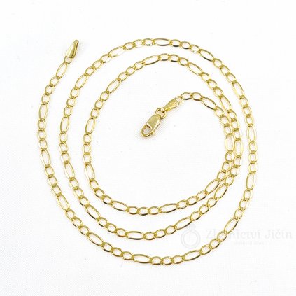 Zlatý řetízek FIGARO 50 cm