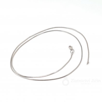 Zlatý řetízek Hádek bílé zlato 1 mm