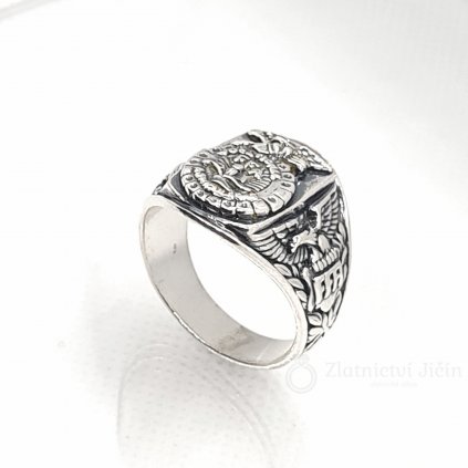 Stříbrný pánský prsten