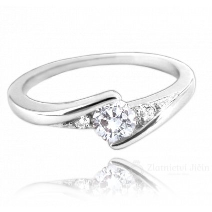 MINET Elegantní stříbrný prsten