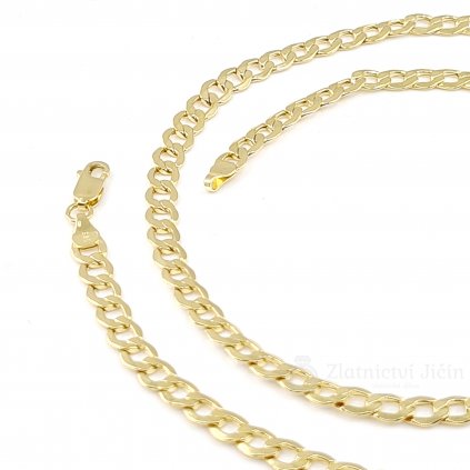 Zlatý řetízek PANCR , dutý 5,5 mm 60 cm