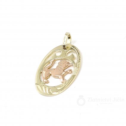 Zlatý přívěsek znamení LEV