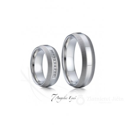 Ocelový snubní prsten 002