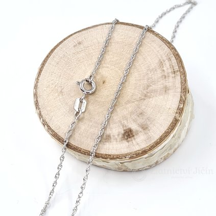 Zlatý řetízek SINGAPUR bílé zlato 1,30 mm