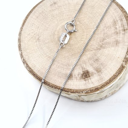 Zlatý řetízek Venezia 0,92 mm, bílé zlato 50 cm