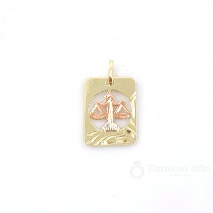 Zlatý přívěsek znamení VÁHY