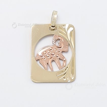 Zlatý přívěsek znamení BERAN