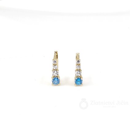 Zlaté náušnice s kubickými zirkony