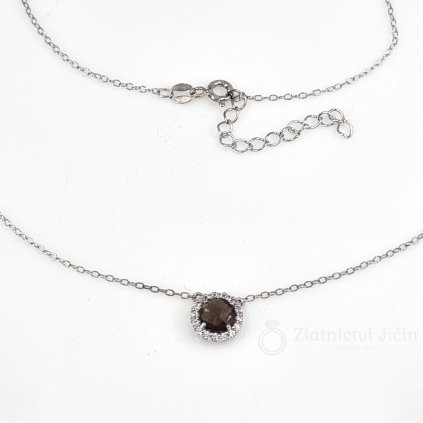Stříbrný náhrdelník se Záhnědou
