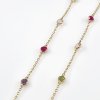 Zlatý řetízek s barevnými kameny