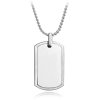 MINET Pánský stříbrný náhrdelník ENGRAVE - PSÍ ZNÁMKA - destička pro gravírování