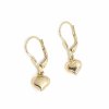 Zlaté visací náušnice SRDCE