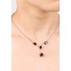 Moiss stříbrný náhrdelník MARCELLE s GRANÁTEM NG000004