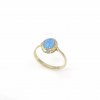 Zlatý prsten se syntetickým opálem