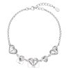 Stříbrný náramek SRDCE se Swarovski krystaly