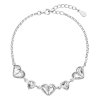 Stříbrný náramek SRDCE se Swarovski krystaly