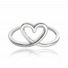 MINET Stříbrný srdíčkový prsten LOVE