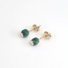 Zlaté náušnice s malachitem