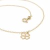 Zlatý řetízek na nohu se čtyřlístkem