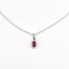 Zlatý náhrdelník s diamanty a rubínem