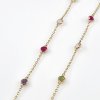 Zlatý řetízek s barevnými kameny