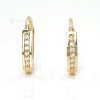 Zlaté náušnice s kubickými zirkony