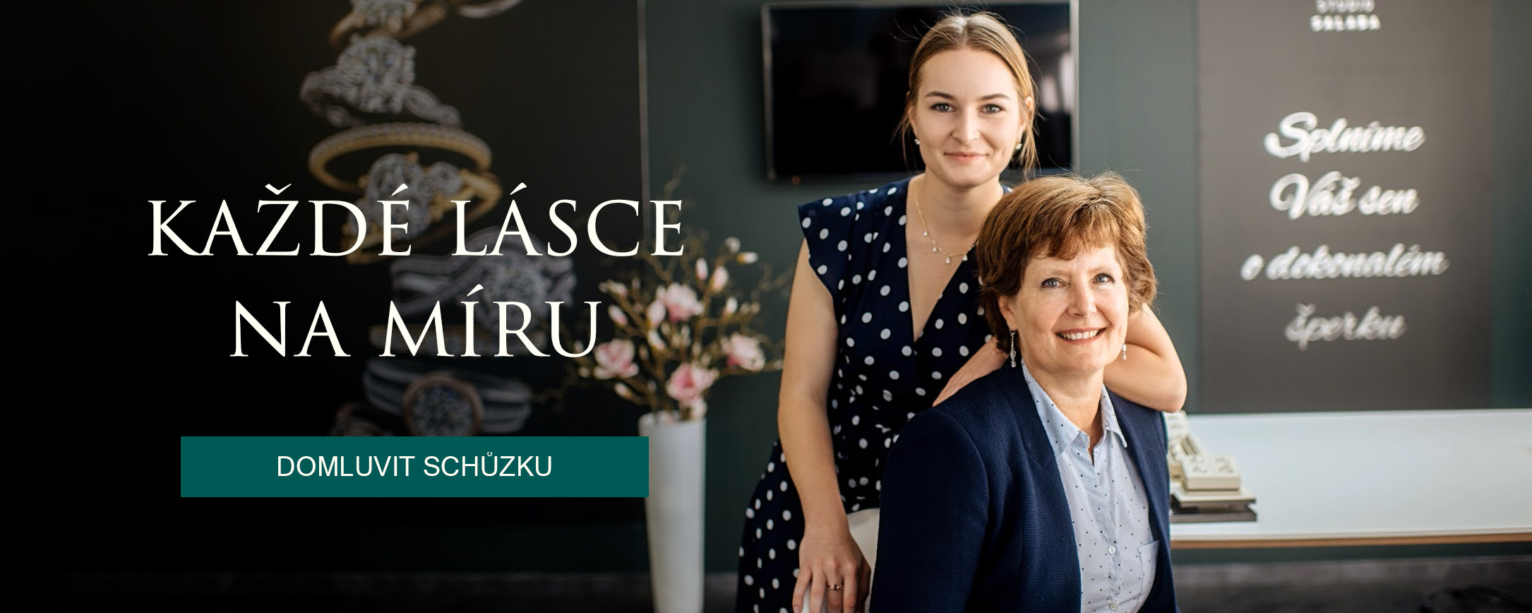 Banner pro zlatnictví SALABA - Domluvte si schůzku a nové šperky