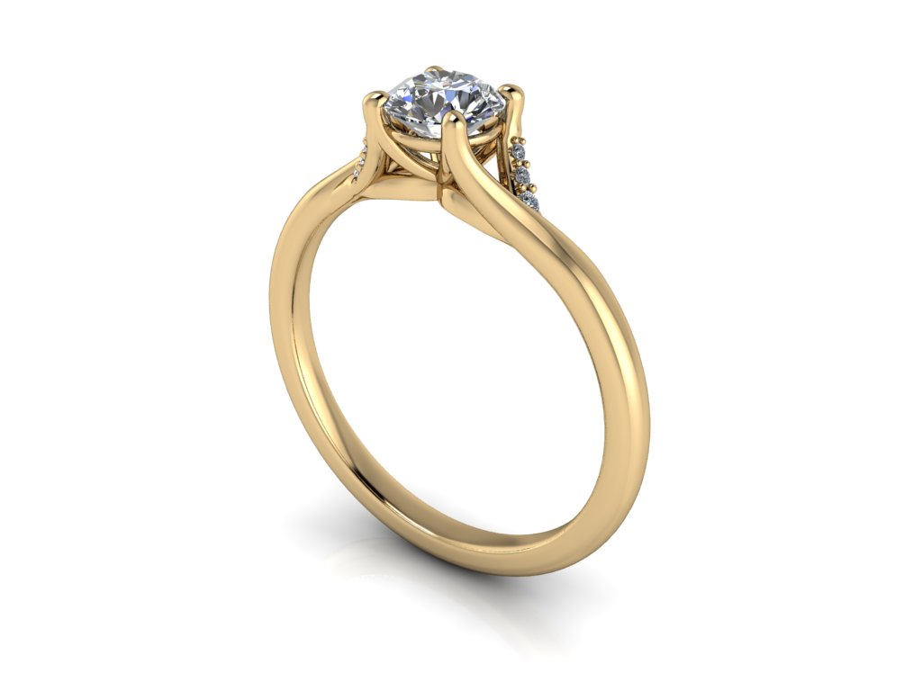 zasnubni prsten PATRICIA zlute zlato 5.00mm zlatnicke studio salaba zlatnictvi