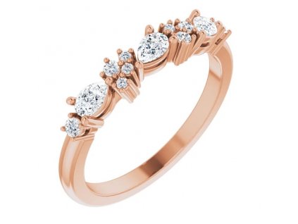 snubni prsten THERESA ruzove zlato s diamanty zlatnicke studio salaba zlatnictvi