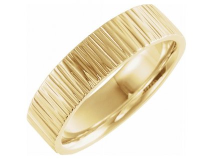 51529 netradiční pánský snubní prsten ze zlata žlutého DAVID 6mm zlatnictvi salaba zlatnicke studio