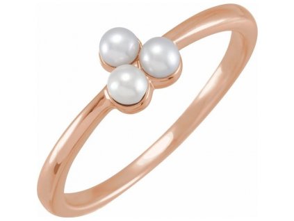 perlový prsten s perlou PEARL 688830 růžové zlato zlatnictvi salaba zlatnicke studio