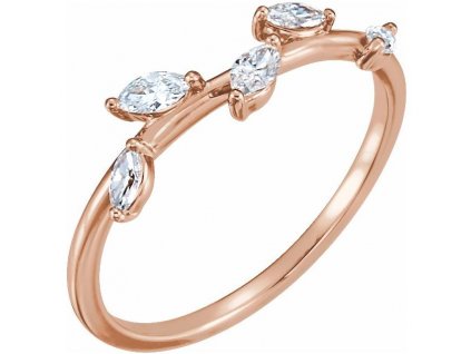 diamantovy prsten vybrus markyza ruzove zlato zlatnictvi Salaba zlatnicke Studio