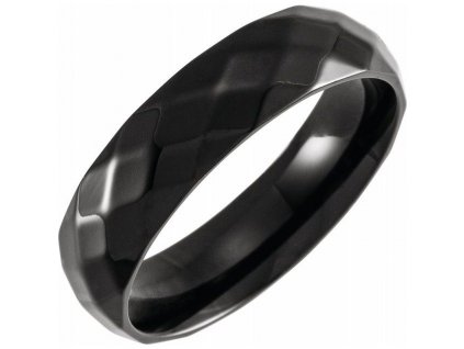 pánský titanový černý snubní prsten TOM 6mm zlatnictvi salaba zlatnicke studio