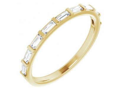diamantovy snubni prsten petite baguette 123178 zlute zlato dokonaly par zlatnictvi salaba zlatnicke studio