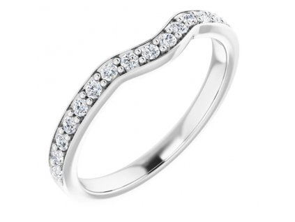 dokonaly par snubni prsten s diamanty DIANA bile zlato zlatnictvi salaba zlatnicke studio