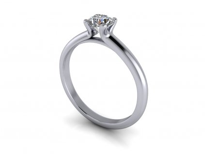 zasnubni prsten KATE bile zlato 5,00mm zlatnicke studio salaba zlatnictvi