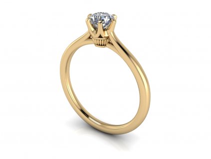 zasnubni prsten ANNA zlute zlato 5,00mm zlatnicke studio salaba zlatnictvi