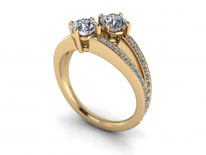 netradicni_zasnubni prsten diana 122934 zlute zlato 5,00mm zlatnicke studio salaba zlatnictvi