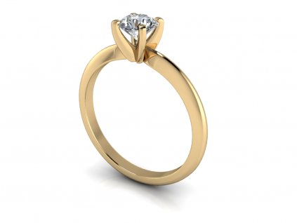 zasnubni prsten DITA zlute zlato 5mm zlatnicke studio salaba zlatnictvi