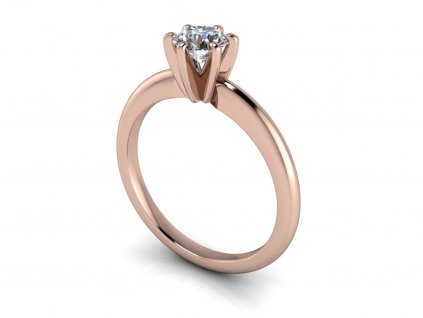 zasnubni prsten EDITA ruzove zlato 5mm zlatnicke studio salaba zlatnictvi