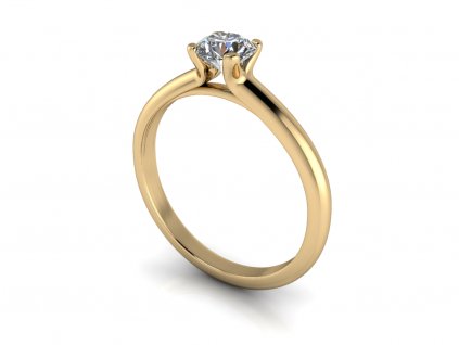 zasnubni prsten KATE zlute zlato 5,00mm zlatnicke studio salaba zlatnictvi