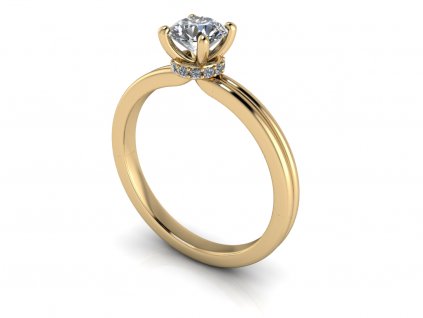 zasnubni prsten LINDSEY zlute zlato 5,20mm zlatnicke studio salaba zlatnictvi