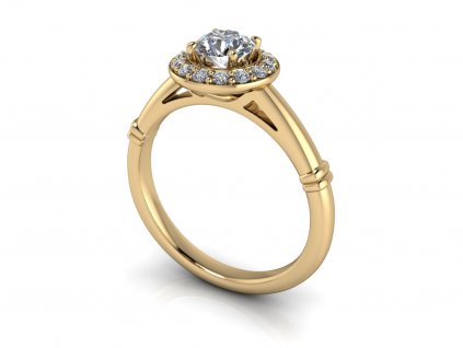 zasnubni prsten PAIGE zlute zlato 5,00mm zlatnicke studio salaba zlatnictvi