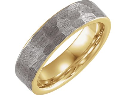 MATT wolframovy cerny prsten zlute zlato Tar52028 zlatnictvi salaba zlatnicke studio