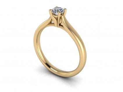 zasnubni prsten CAROLINE zlute zlato 4.10mm zlatnicke studio salaba zlatnictvi
