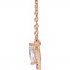 diamantový náhrdelník s diamantem Vivianne růžové zlato profil zlatnictví salaba zlatnické studio