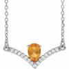 diamantový náhrdelník s citrínem Vivianne bílé zlato zlatnictví salaba zlatnické studio