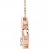 náhrdelník OLEEN 86689 růžové zlato s laboratorním moissanitem bok zlatnicke studio salaba zlatnictvi